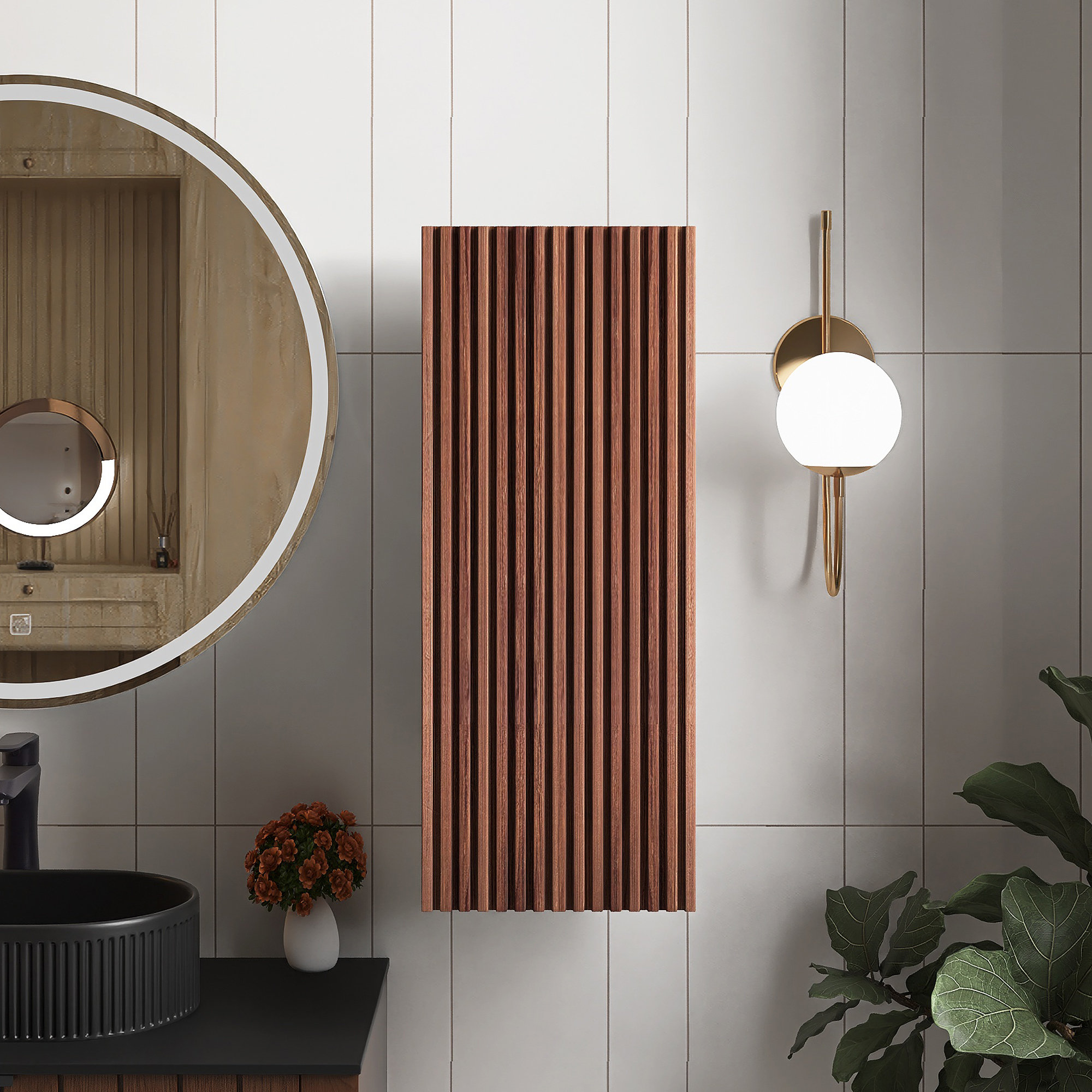 Millwood Pines 30" H Wall-Mounted Floating Bathroom Vanity Side Cabinet ...